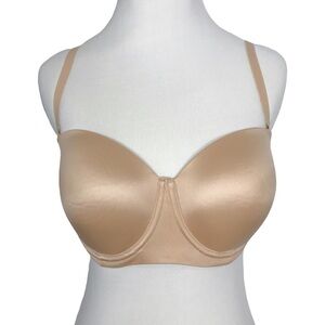 Auden Tan/Nude Lightly Lined Strapless Bra Size 34DD